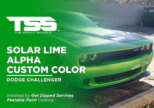 SOLAR LIME ALPHA CUSTOM COLOR | PEELABLE PAINT | DODGE CHALLENGER - The Spray Source