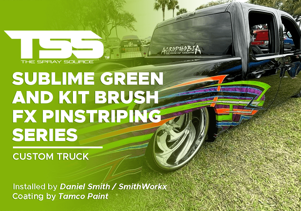 Sublime Green and Kit Brush FX Pinstriping Series on Custom Truck