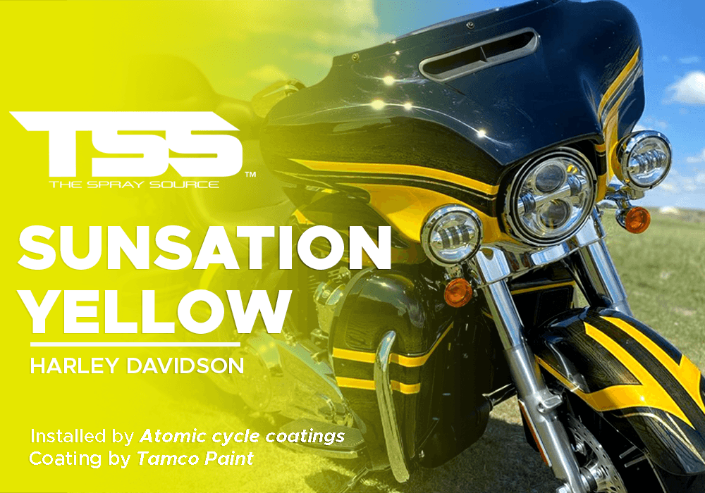 Sunsation Yellow on Harley Davidson