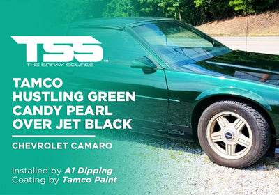 TAMCO HUSTLING GREEN CANDY PEARL OVER JET BLACK | TAMCO PAINT | CHEVROLET CAMARO