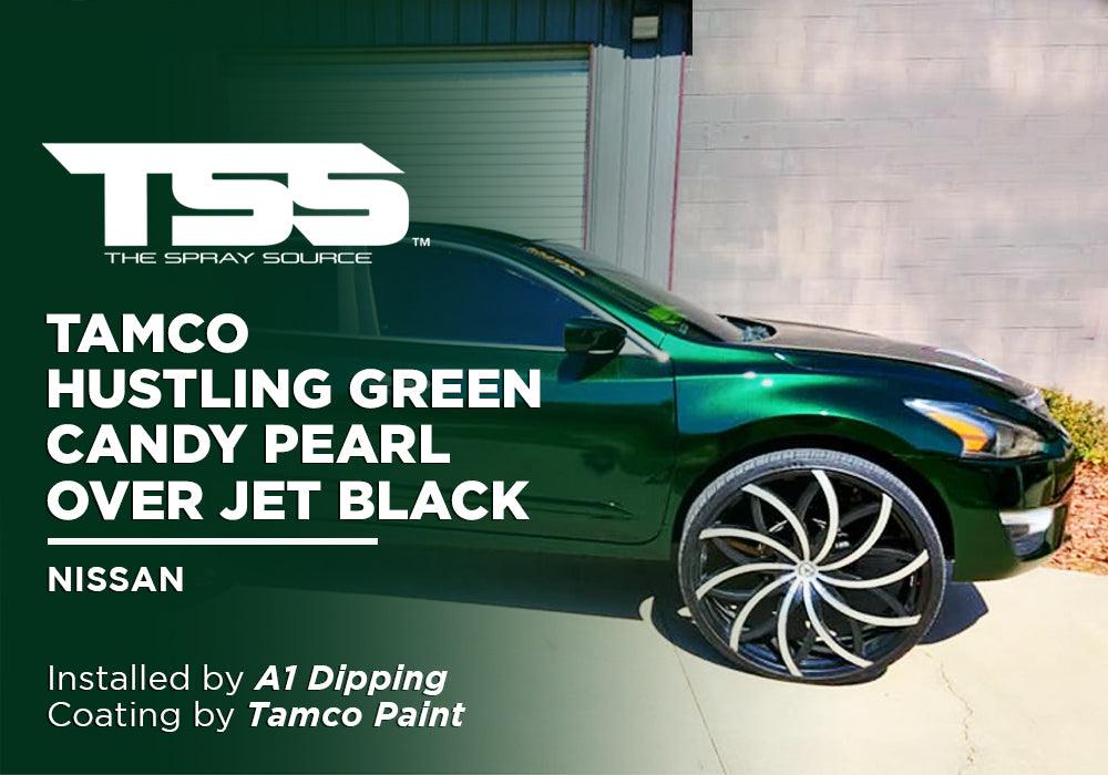 TAMCO HUSTLING GREEN CANDY PEARL OVER JET BLACK | TAMCO PAINT | NISSAN - The Spray Source