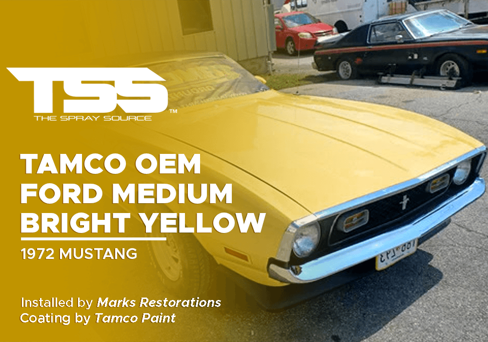 Tamco OEM Ford Medium Bright Yellow on 1972 Mustang