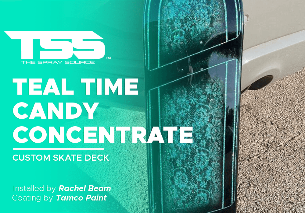 TEAL TIME CANDY CONCENTRATE | TAMCO PAINT | CUSTOM SKATE DECK - The Spray Source