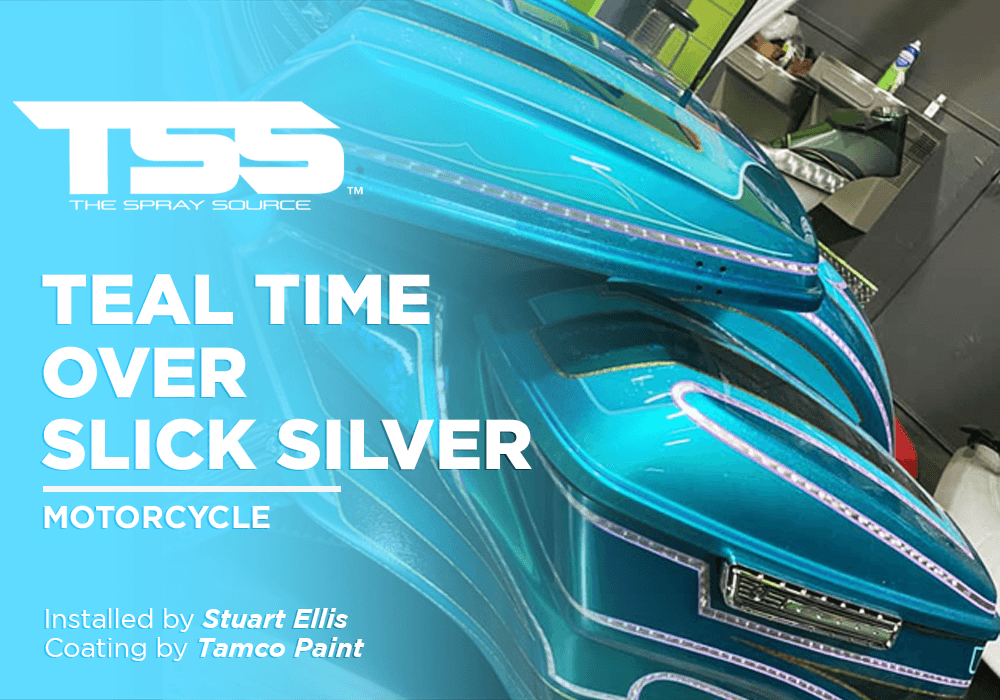 TEAL TIME OVER SLICK SILVER | TAMCO PAINT | MOTORCYCLE - The Spray Source