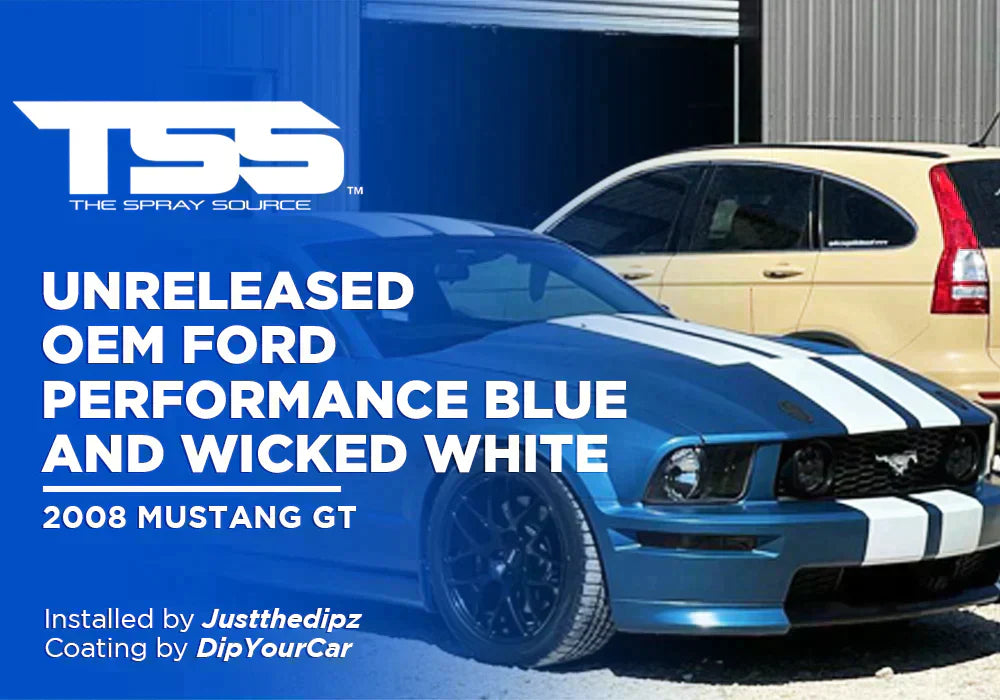 UNRELEASED OEM FORD PERFORMANCE BLUE AND WICKED WHITE | DIPYOURCAR | 2008 MUSTANG GT - The Spray Source