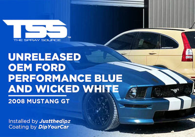 UNRELEASED OEM FORD PERFORMANCE BLUE AND WICKED WHITE | DIPYOURCAR | 2008 MUSTANG GT