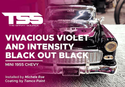 VIVACIOUS VIOLET AND INTENSITY BLACK OUT BLACK | TAMCO PAINT | MINI 1955 CHEVY