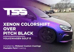 Xenon Colorshift over Pitch Black on Volkswagen Golf R