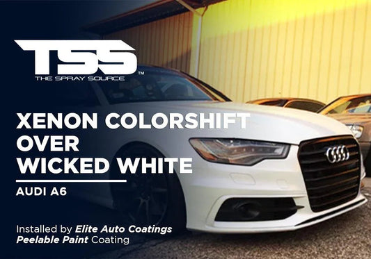 XENON COLORSHIFT OVER WICKED WHITE | PEELABLE PAINT | AUDI A6 - The Spray Source