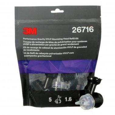 3M™ Performance Spray Gun 5 pack Head Refill Kit 1.6 mm Size Purple HVLP - The Spray Source - 3M