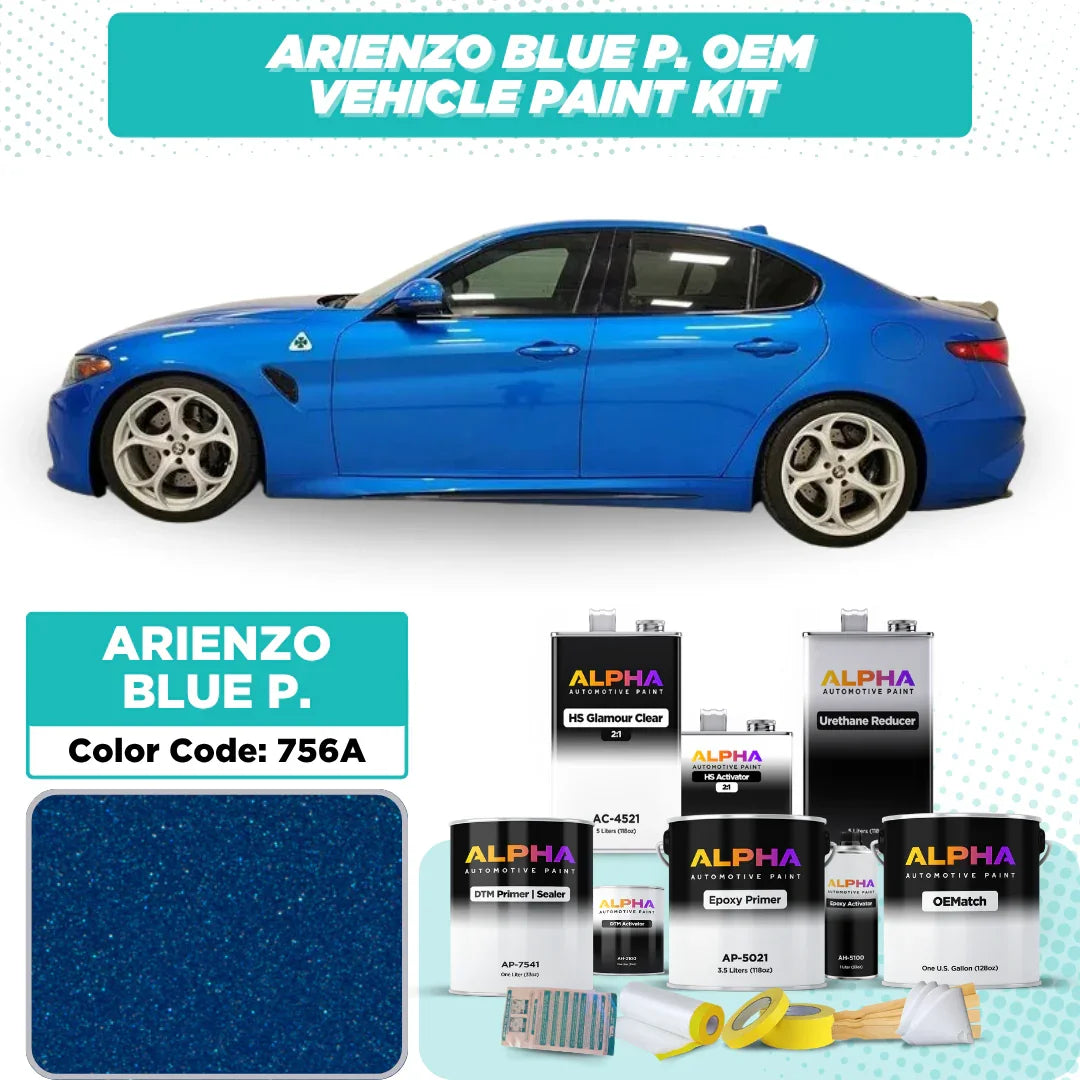 Alfa Romeo Arienzo Blue Pearl 756A | OEMatch Vehicle Paint Kit