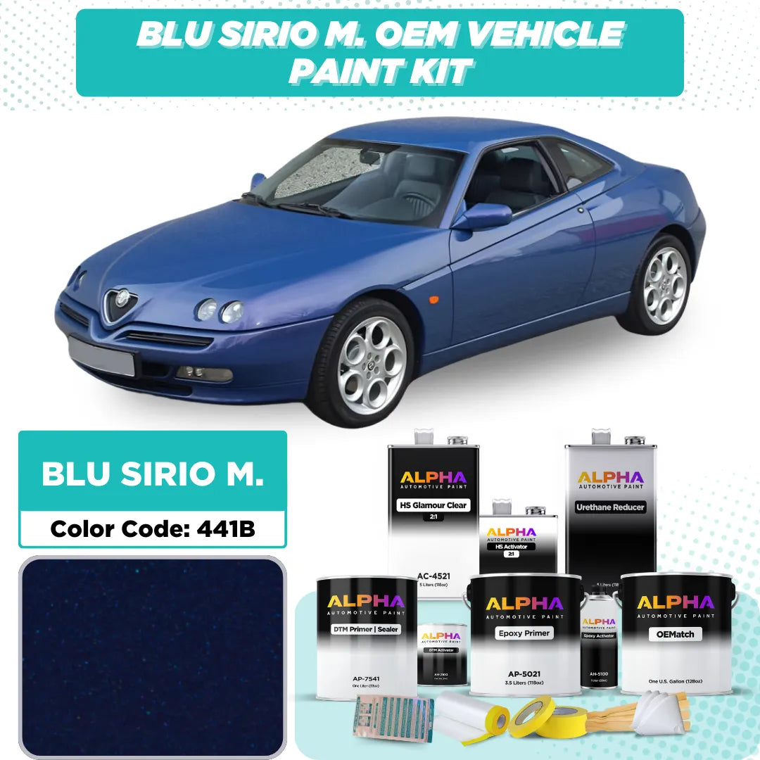 Alfa Romeo Blu Sirio Metallic 441B | OEMatch Vehicle Paint Kit