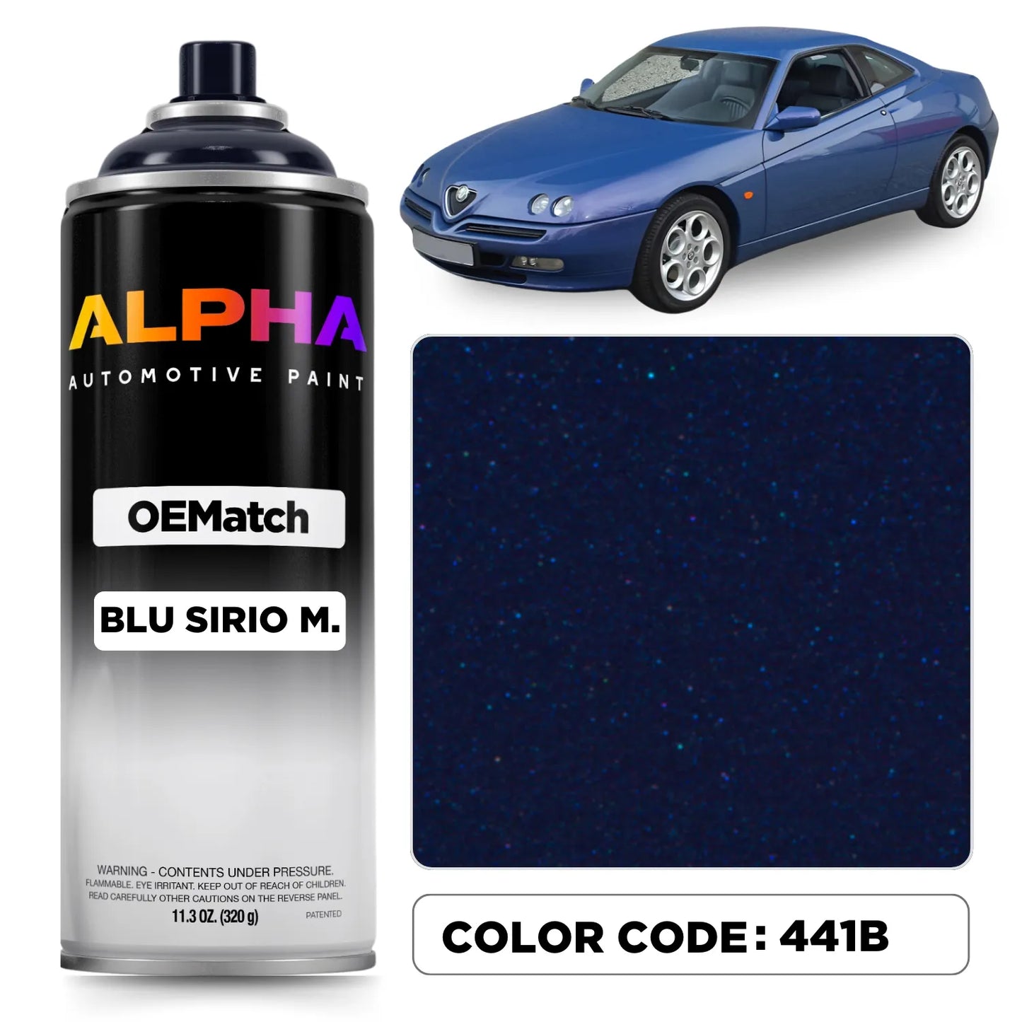 Alfa Romeo Blu Sirio Metallic 441B | OEMatch Spray Can
