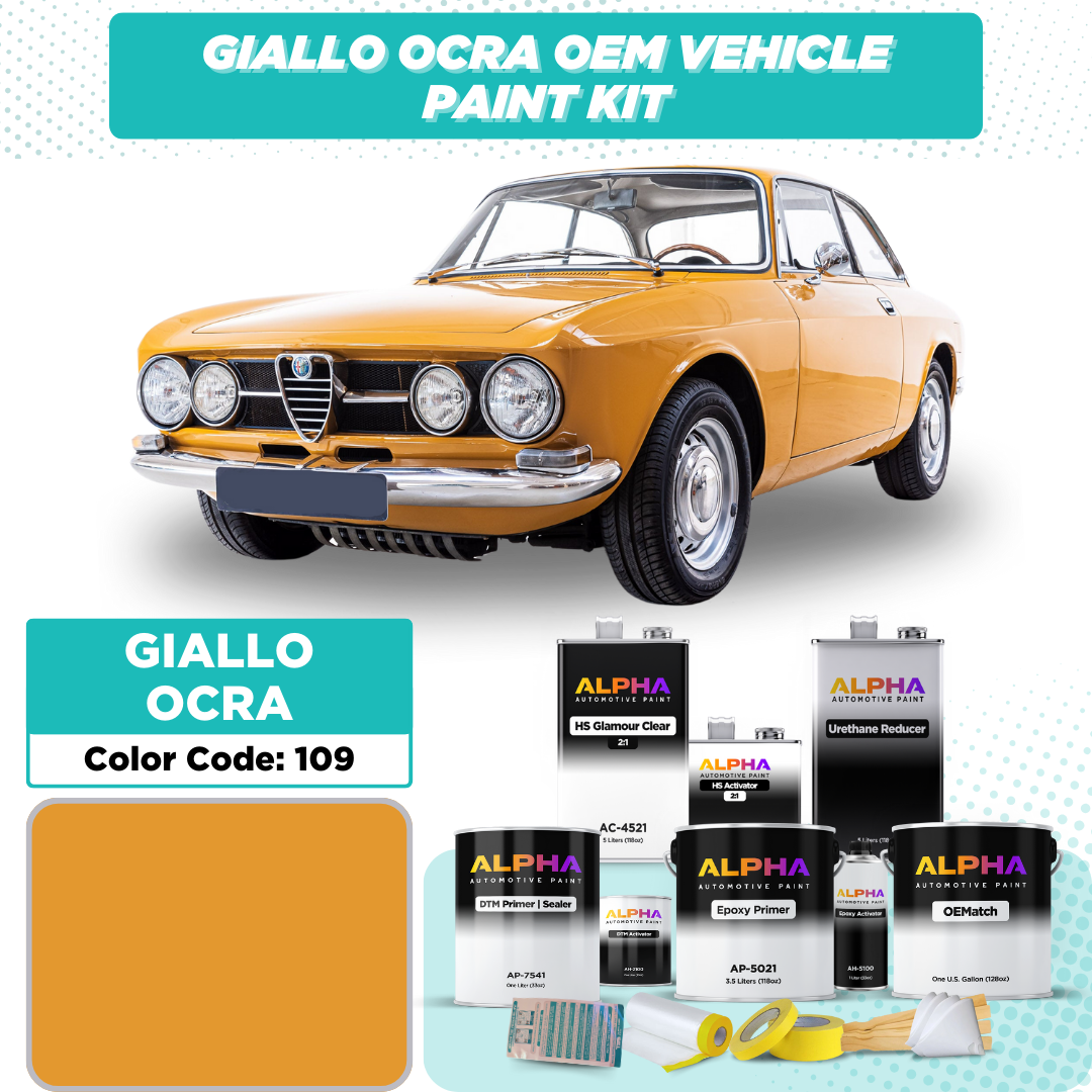 Alfa Romeo Giallo Ocra 109 | OEMatch Vehicle Paint Kit