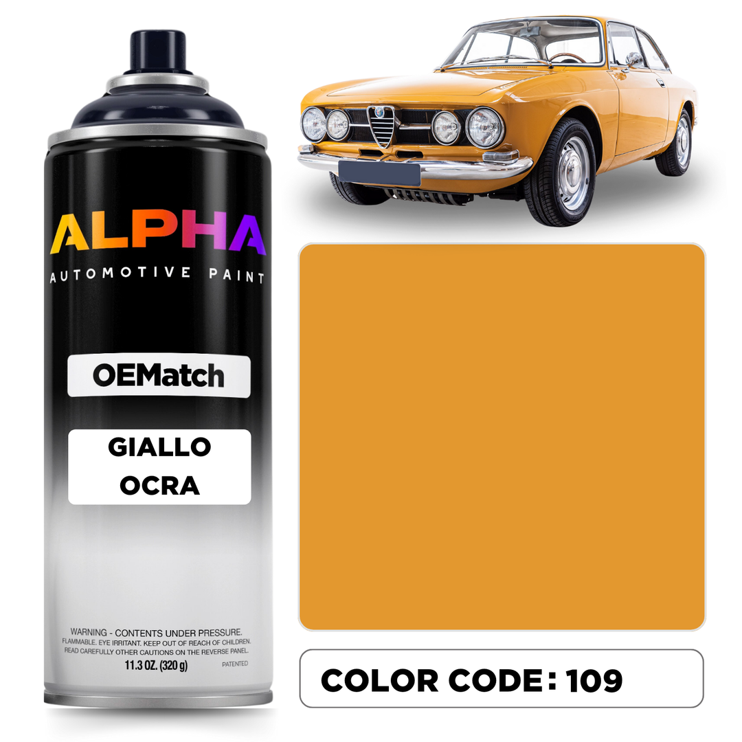 Alfa Romeo Giallo Ocra 109 | OEMatch Spray Can