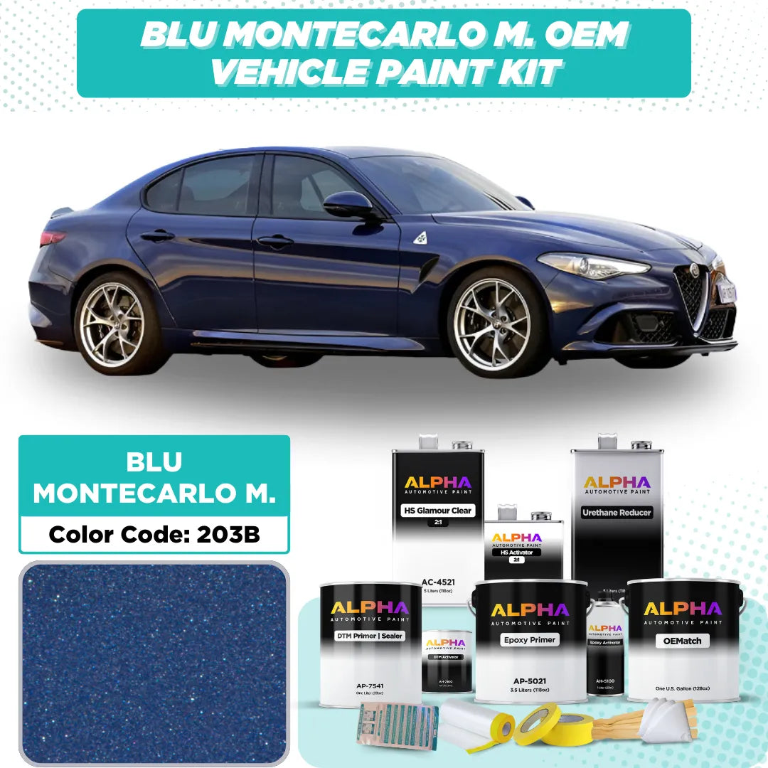 Alfa Romeo Blu Montecarlo Metallic 203B | OEMatch Vehicle Paint Kit
