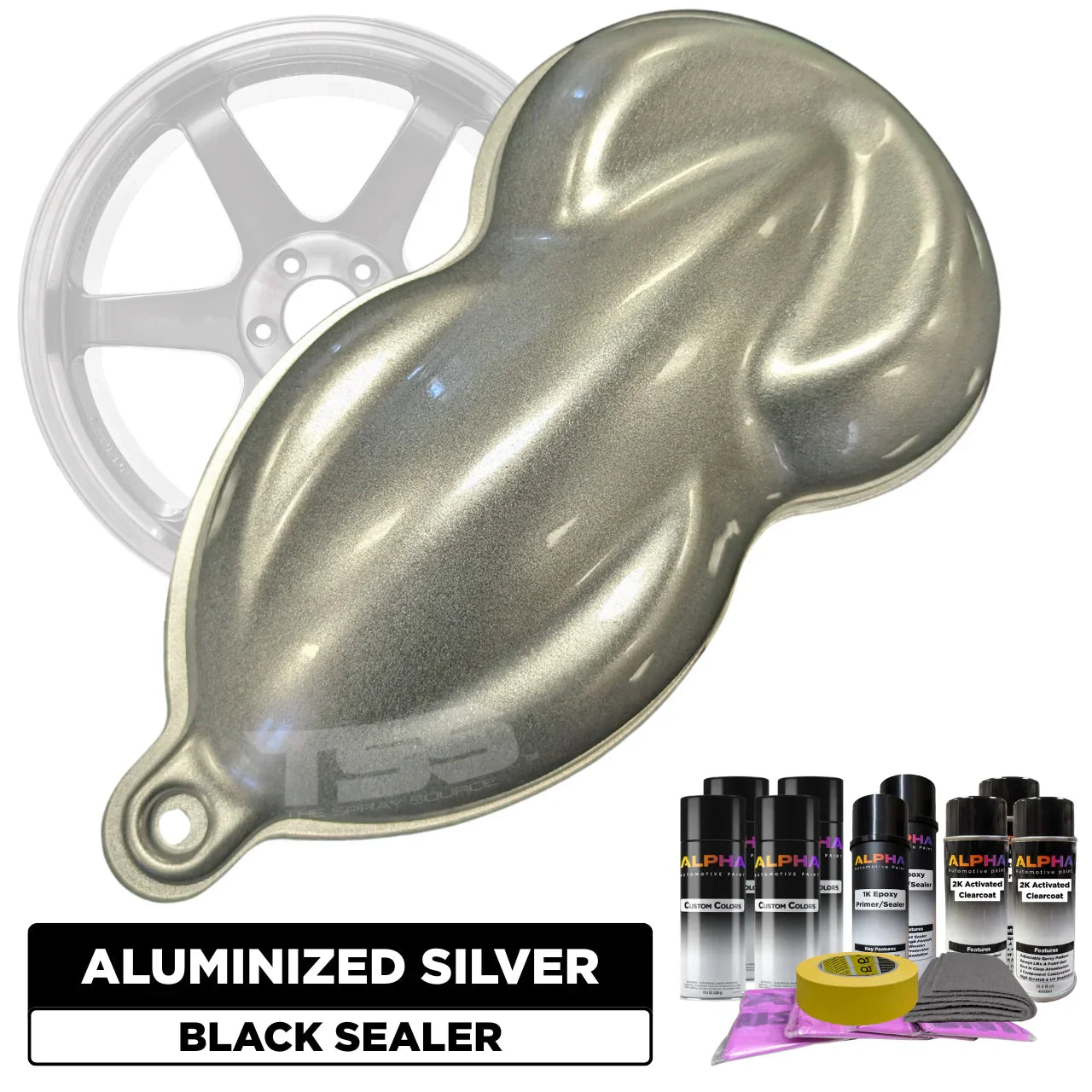 Aluminized Silver Wheel Paint Kit
