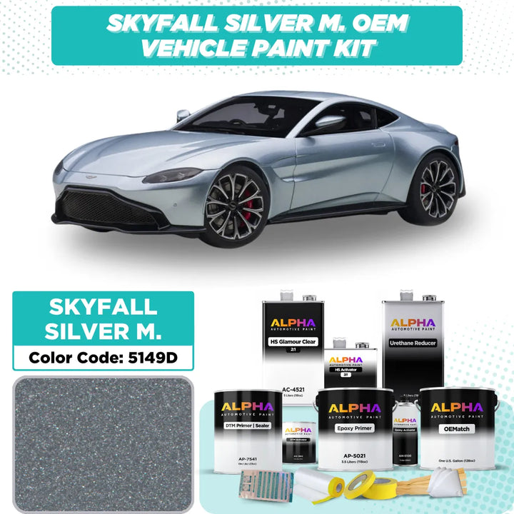 Aston Martin Skyfall Silver Metallic 5149D | OEMatch Vehicle Paint Kit