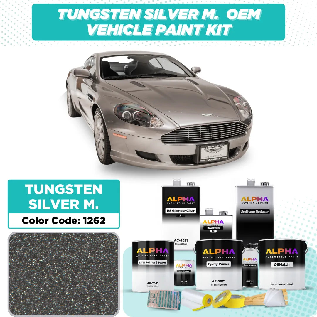 Aston Martin Tungsten Silver Metallic 1262 | OEMatch Vehicle Paint Kit