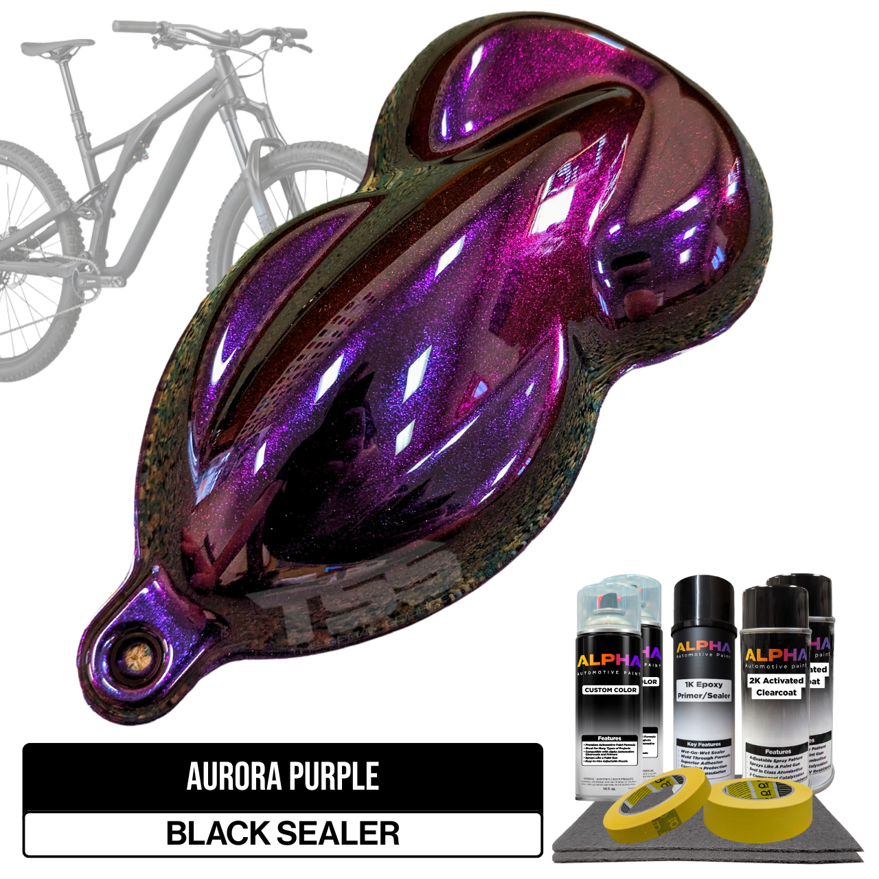 Aurora Purple Bike Paint Kit