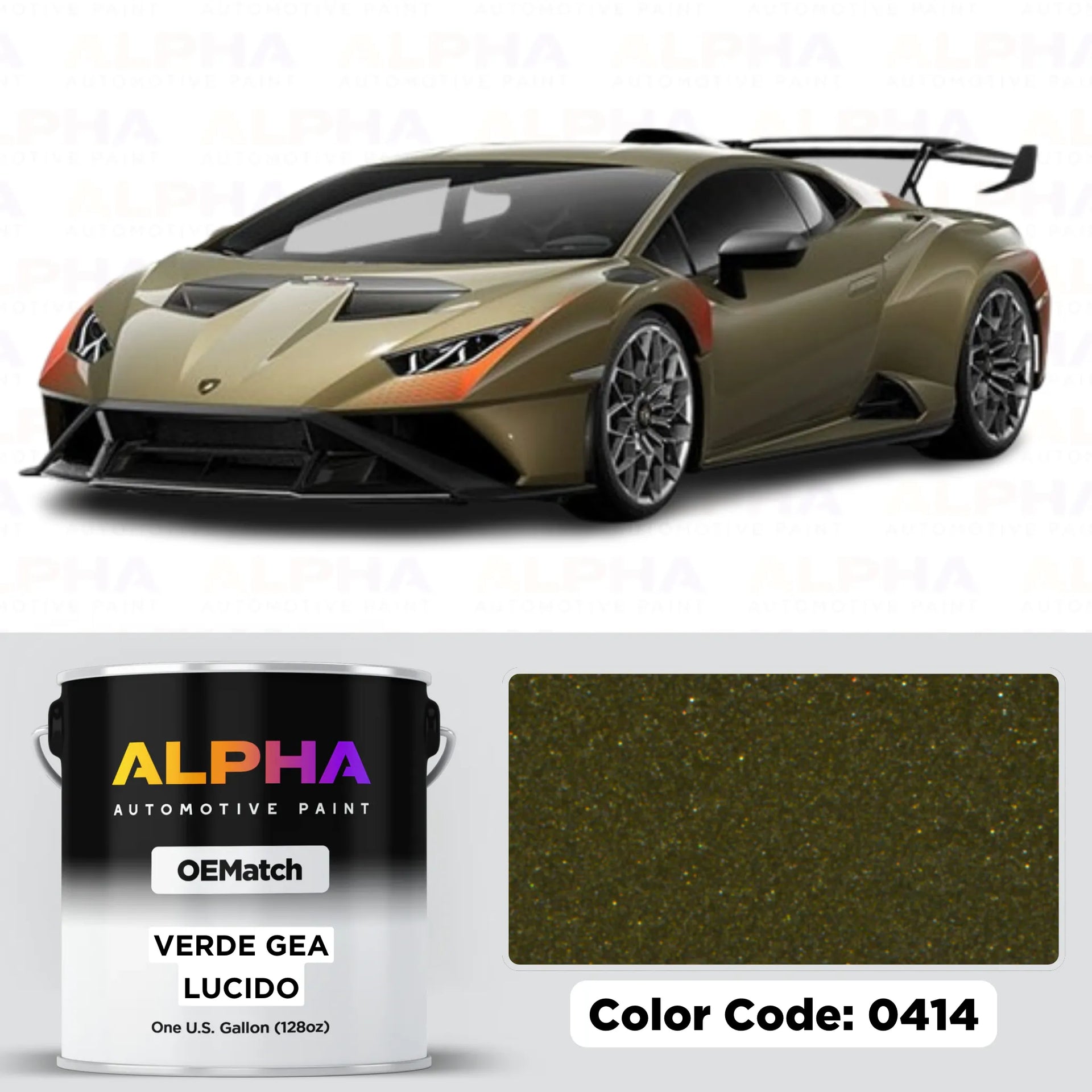 LAMBORGHINI VERDE GEA LUCIDO M. 0414 | OEMatch Basecoat – The