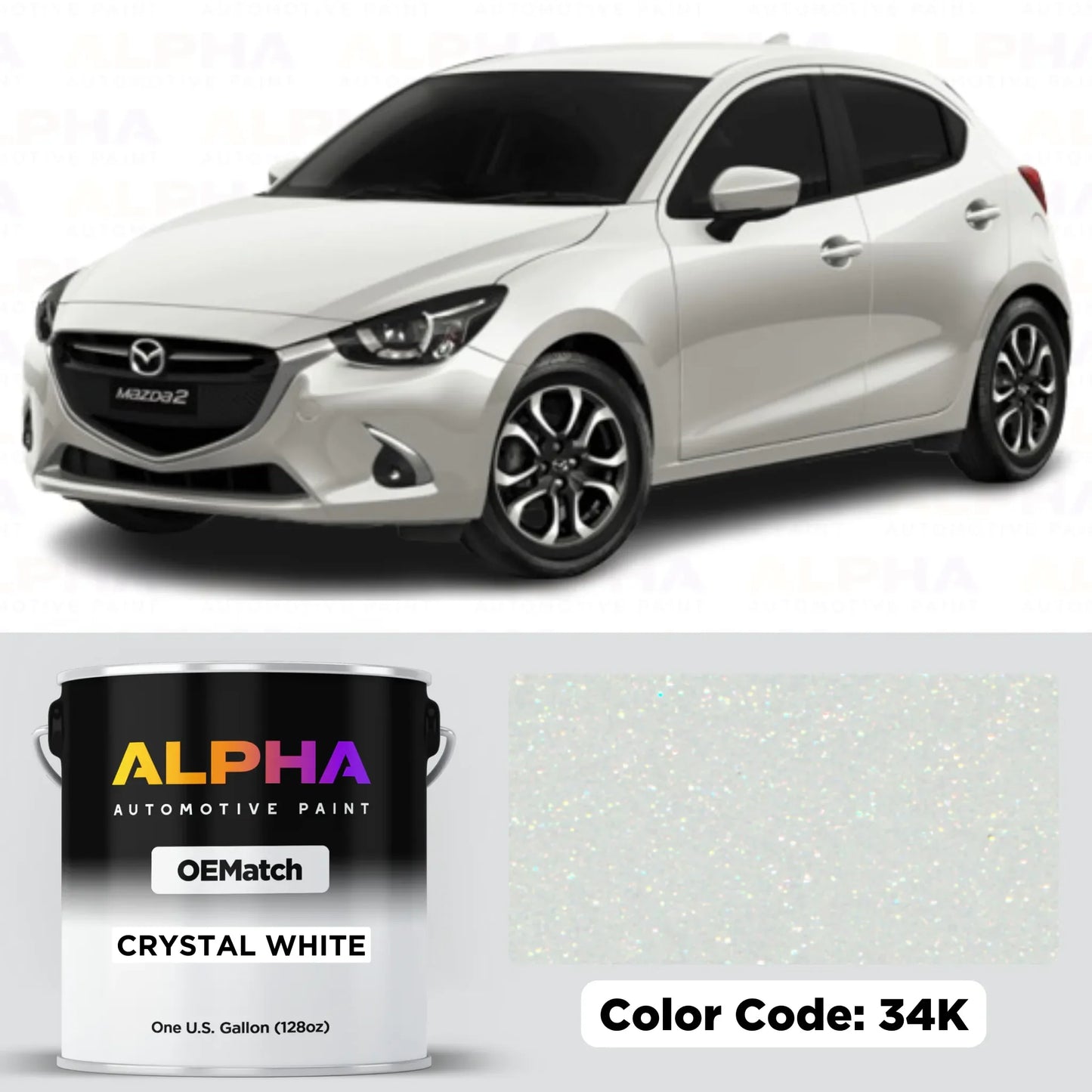 MAZDA CRYSTAL WHITE P. M. 34K | OEMatch Basecoat