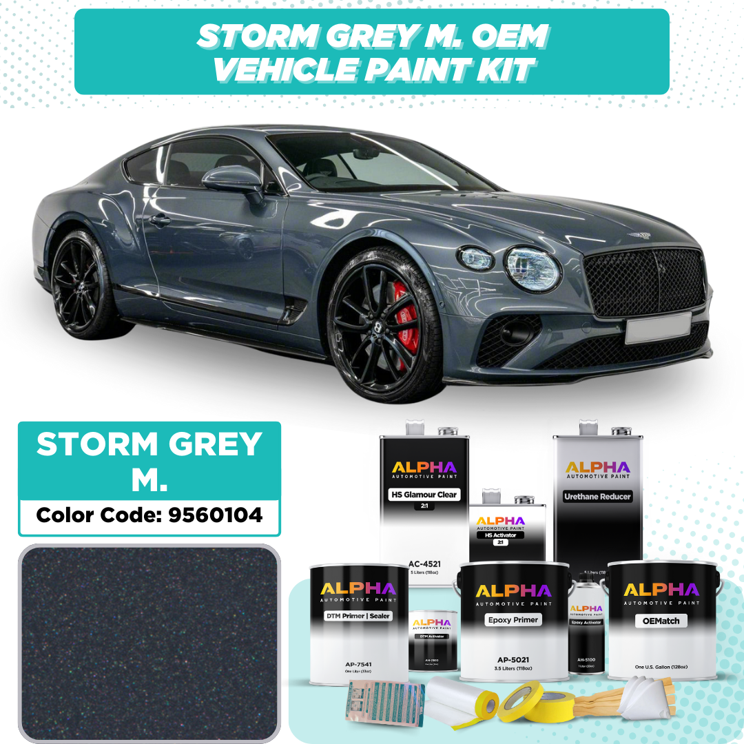 Bentley Storm Grey Metallic 9560104 | OEMatch Vehicle Paint Kit