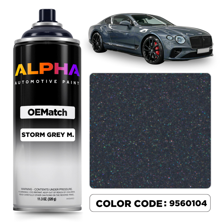 Bentley Storm Grey Metallic 9560104 | OEMatch Spray Can