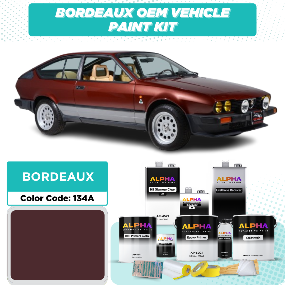 ALFA BORDEAUX M. 134A | OEMatch Vehicle Paint Kit