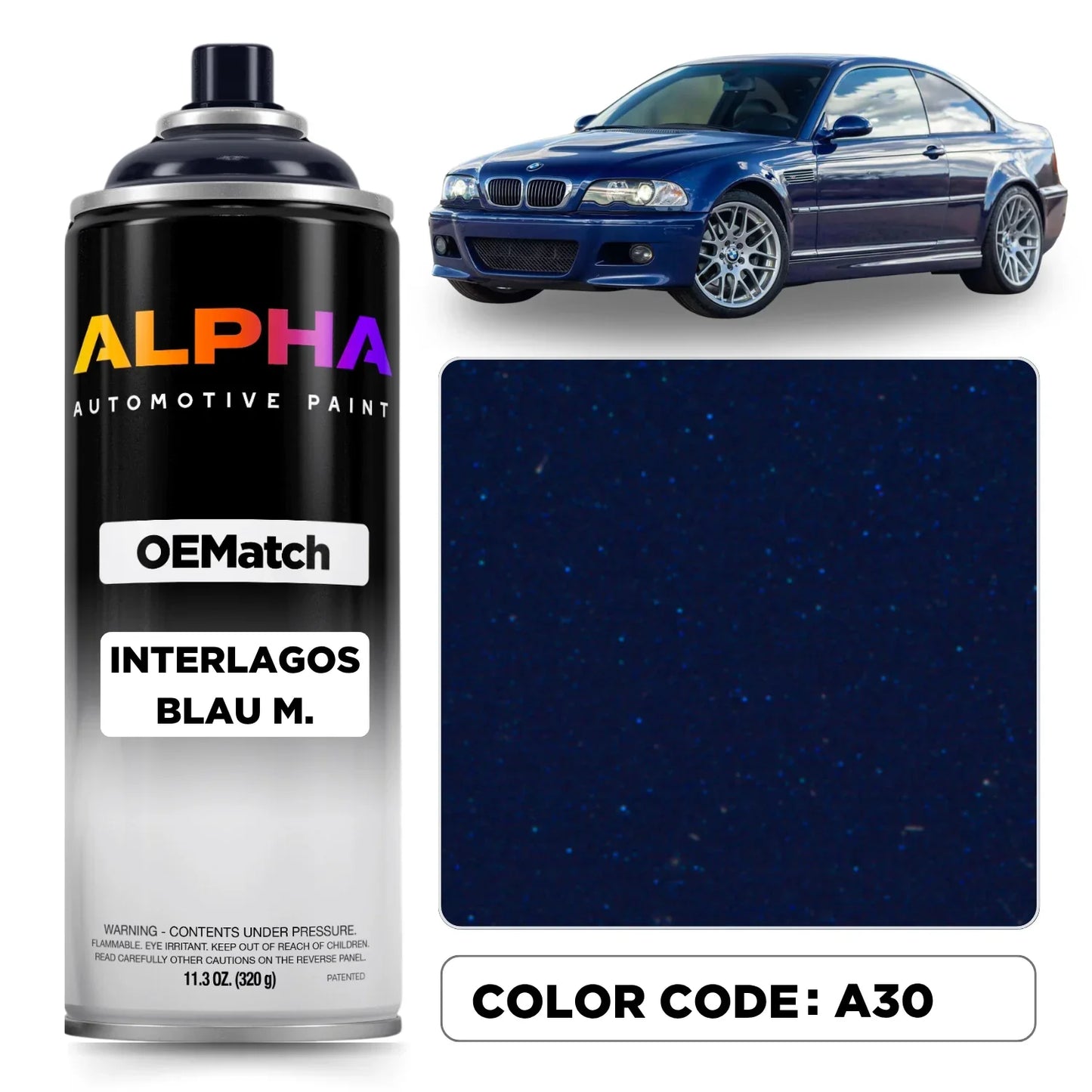 BMW INTERLAGOS BLAU M. A30 | OEMatch Spray Can