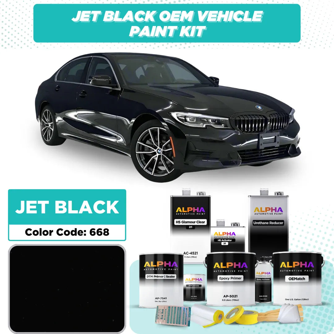 BMW Jet Black 668 / 668 | OEMatch Vehicle Paint Kit