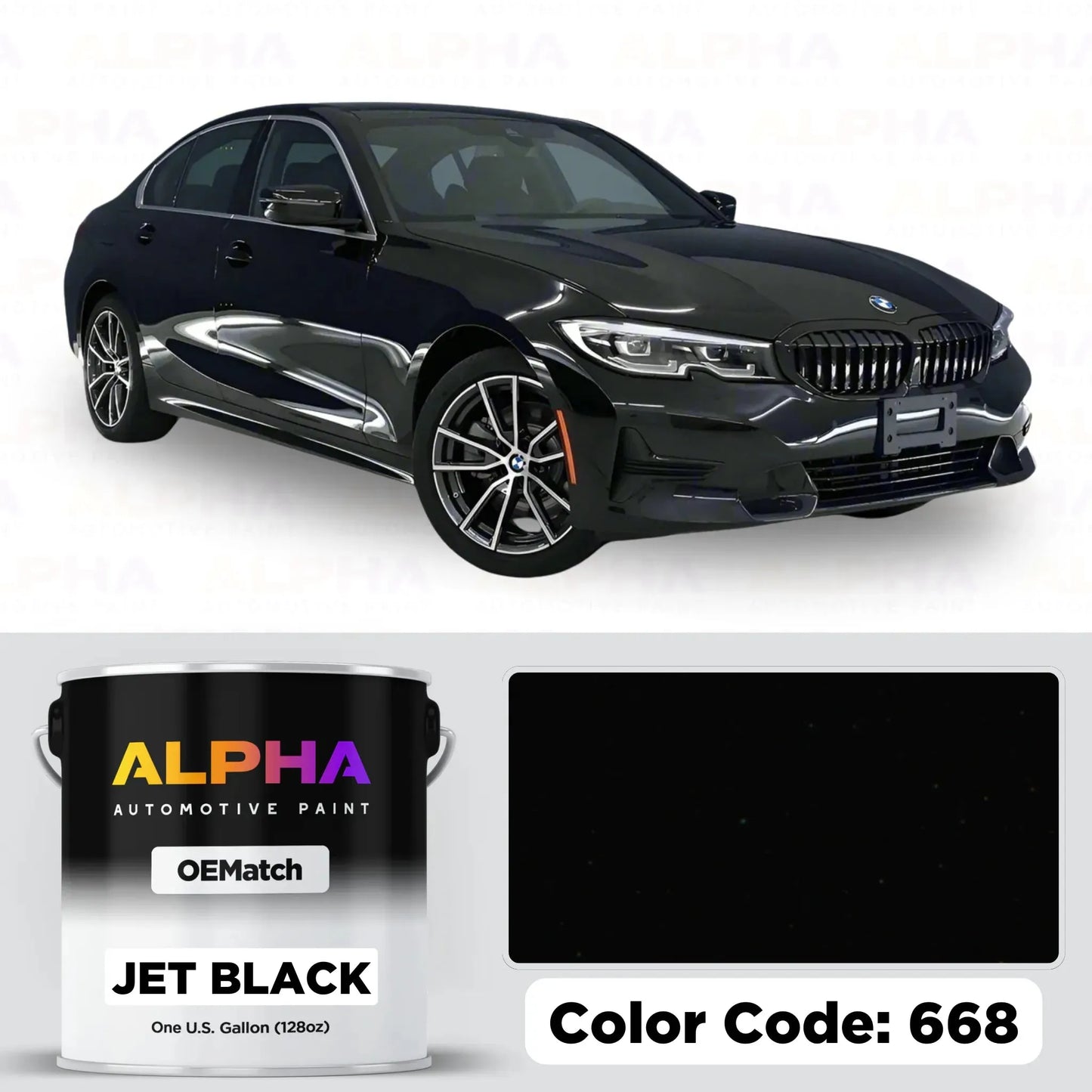 BMW Jet Black 668 / 668 | OEMatch Basecoat