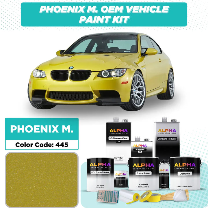 BMW Phoenix Yellow 445 | OEMatch Vehicle Paint Kit