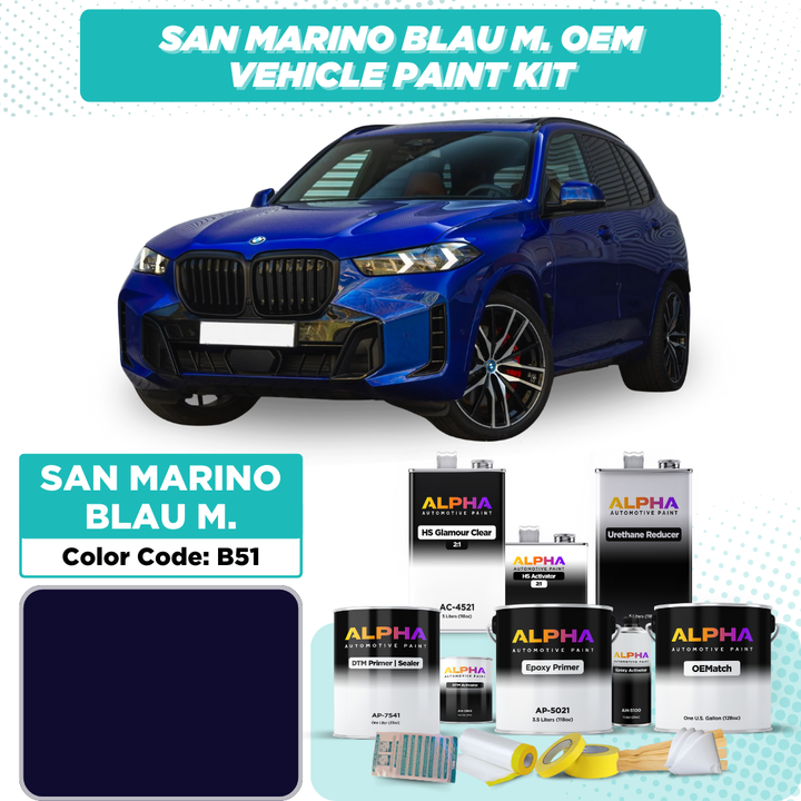 BMW San Marino Blue Metallic B51 | OEMatch Vehicle Paint Kit