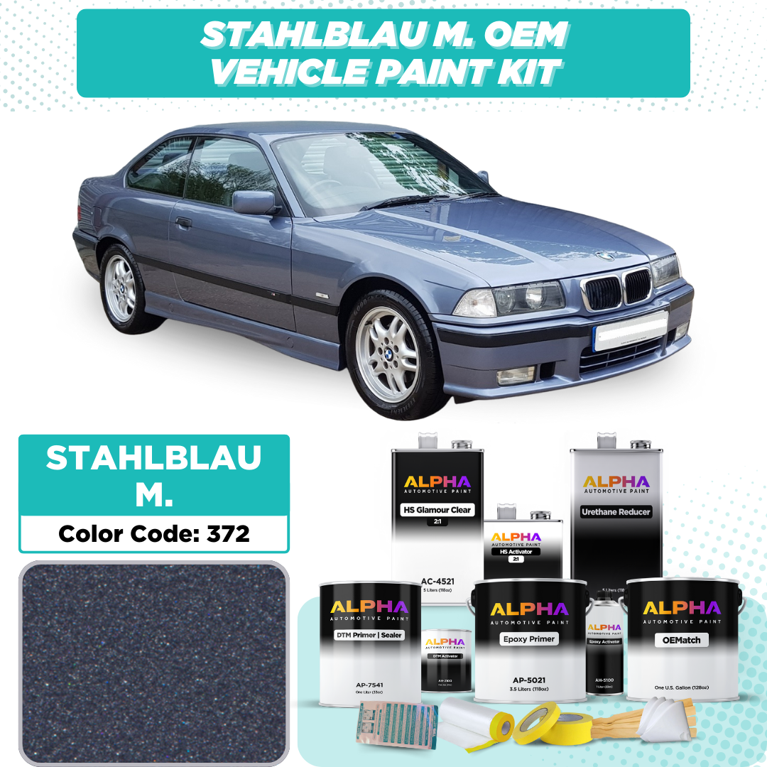 BMW Stahlblau Metallic 372 | OEMatch Vehicle Paint Kit