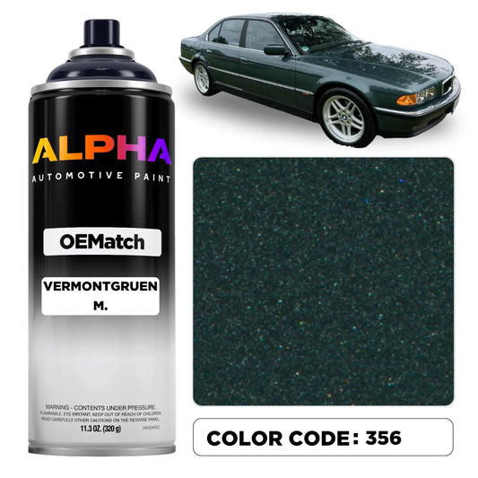 BMW Vermont Green Metallic 356 | OEMatch Spray Can
