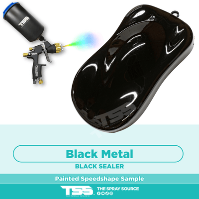 Black Metal Candy Pearl Pre-Sprayed Speedshape Paint Sample (Black Ground Coat) - The Spray Source - Tamco Paint