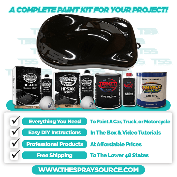 Black Metal Candy Pearl Small Car Kit (Black Ground Coat) - The Spray Source - Tamco Paint