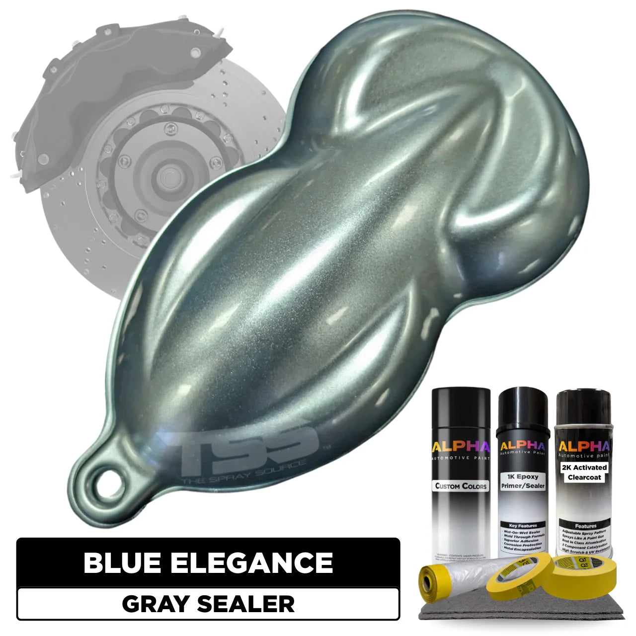 Blue Elegance Brake Caliper Paint Kit