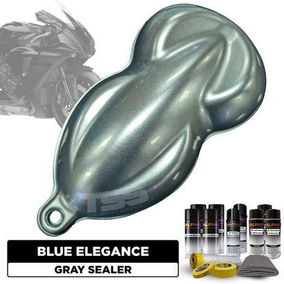 Blue Elegance Motorcycle Paint Kit