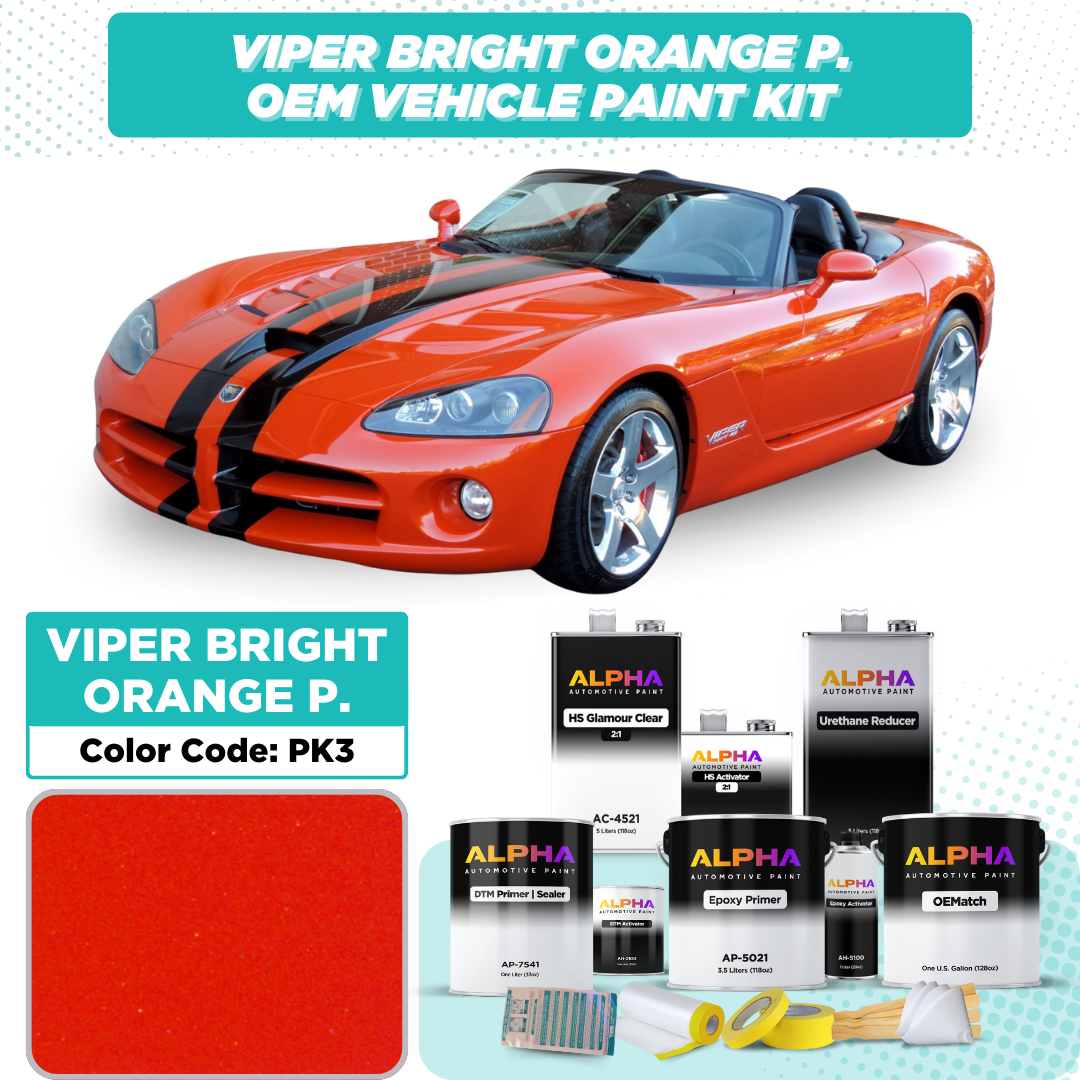 Dodge Viper Bright Orange Pearl PK3 / GK3 | OEMatch Vehicle Paint Kit