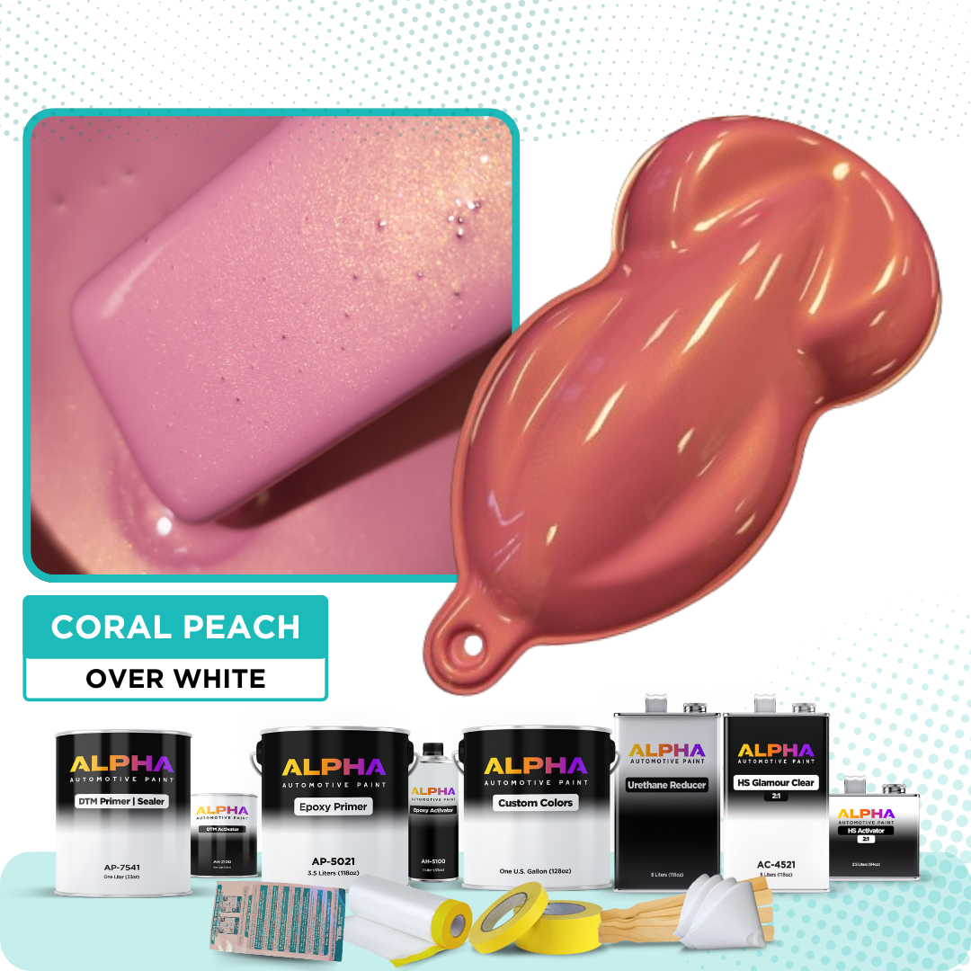 Coral Peach Vehicle Paint Kit