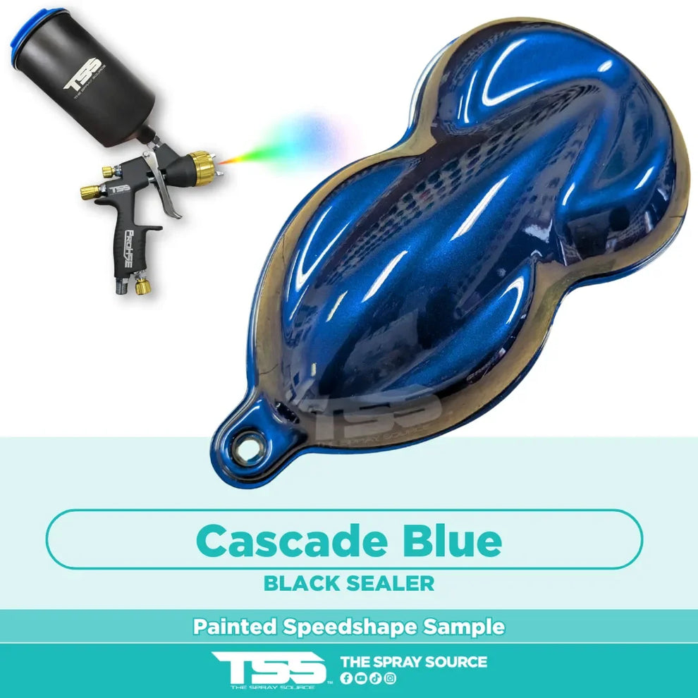 Cascade Blue Painted Sample (Black Ground Coat) – The Spray Source