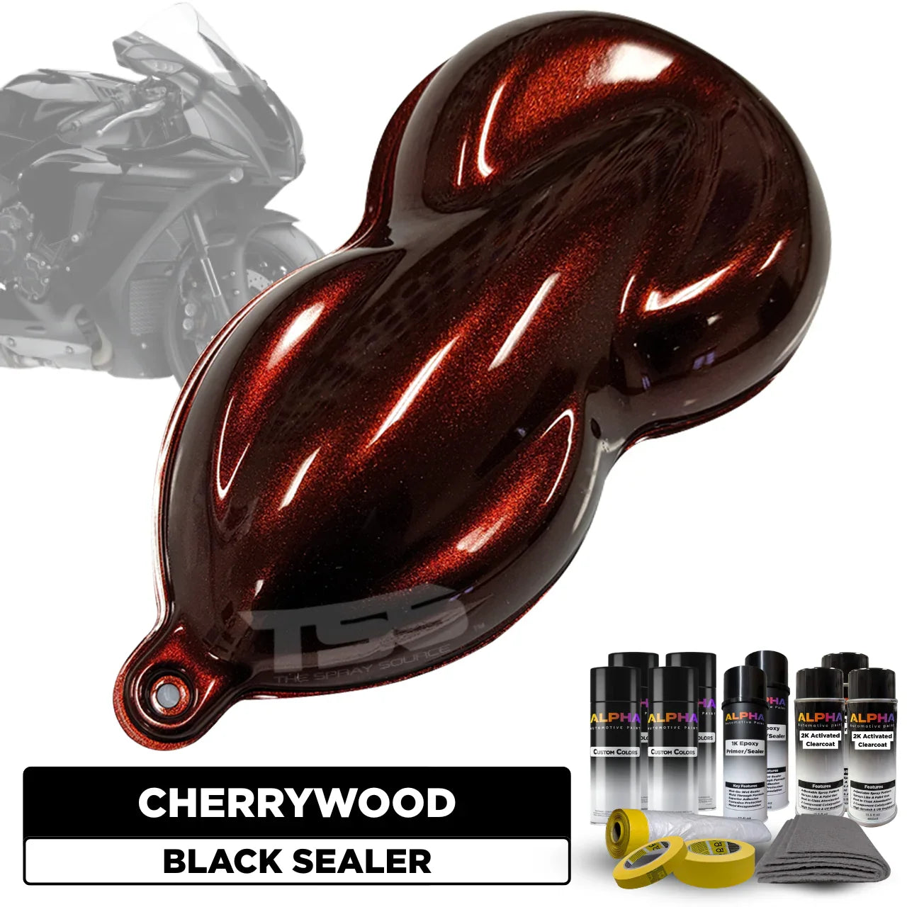 Cherrywood Motorcycle Paint Kit