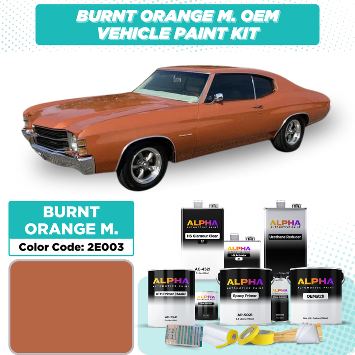 Chevrolet Burnt Orange Metallic 2E003 | OEMatch Vehicle Paint Kit