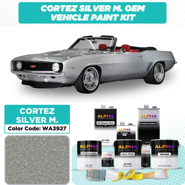 Chevrolet Cortez Silver Metallic WA3927 | OEMatch Vehicle Paint Kit