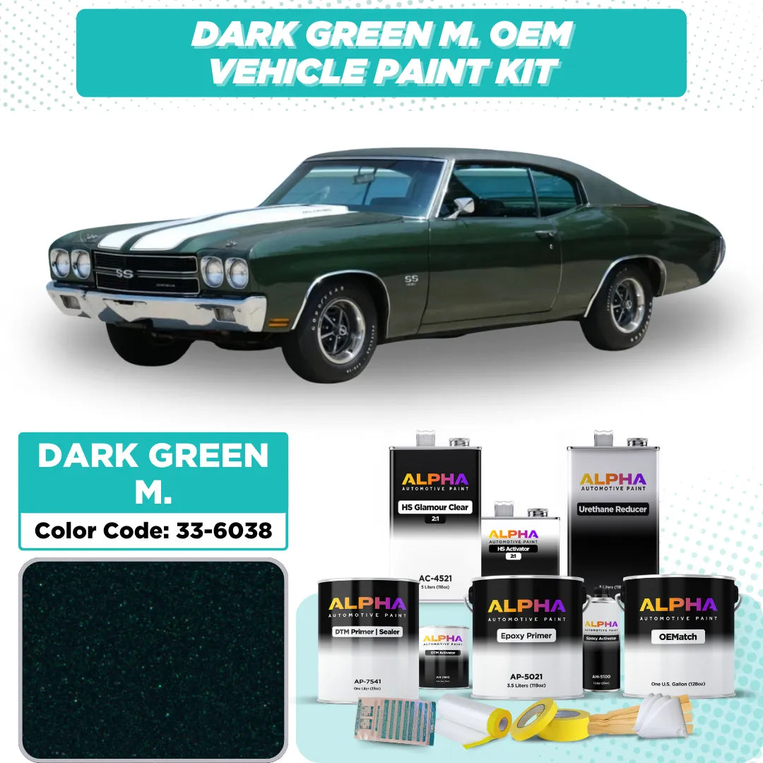 Chevrolet Dark Green Metallic 33-6038 | OEMatch Vehicle Paint Kit