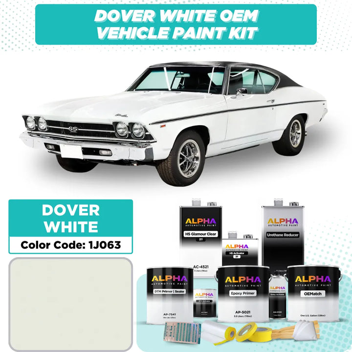 Chevrolet Dover White 1J063 | OEMatch Vehicle Paint Kit