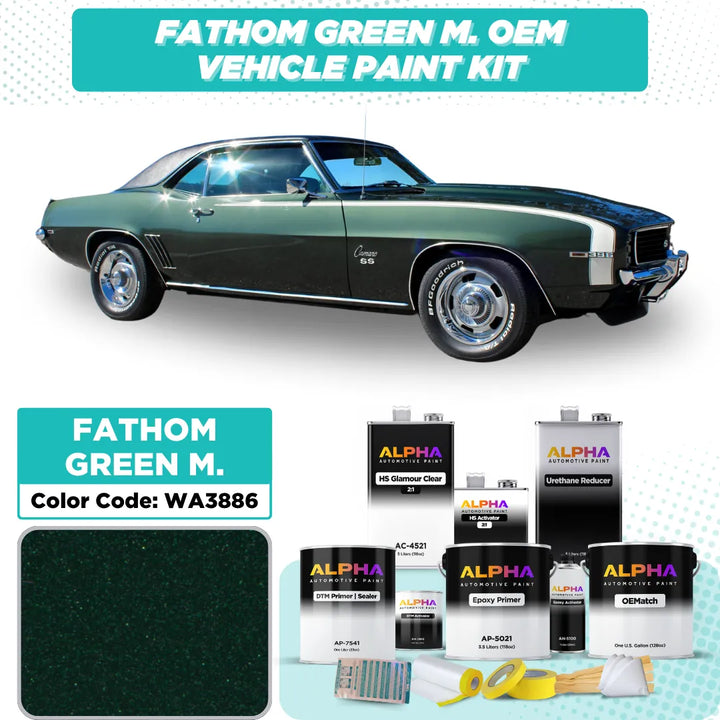 Chevrolet Fathom Green Metallic WA3886 | OEMatch Vehicle Paint Kit