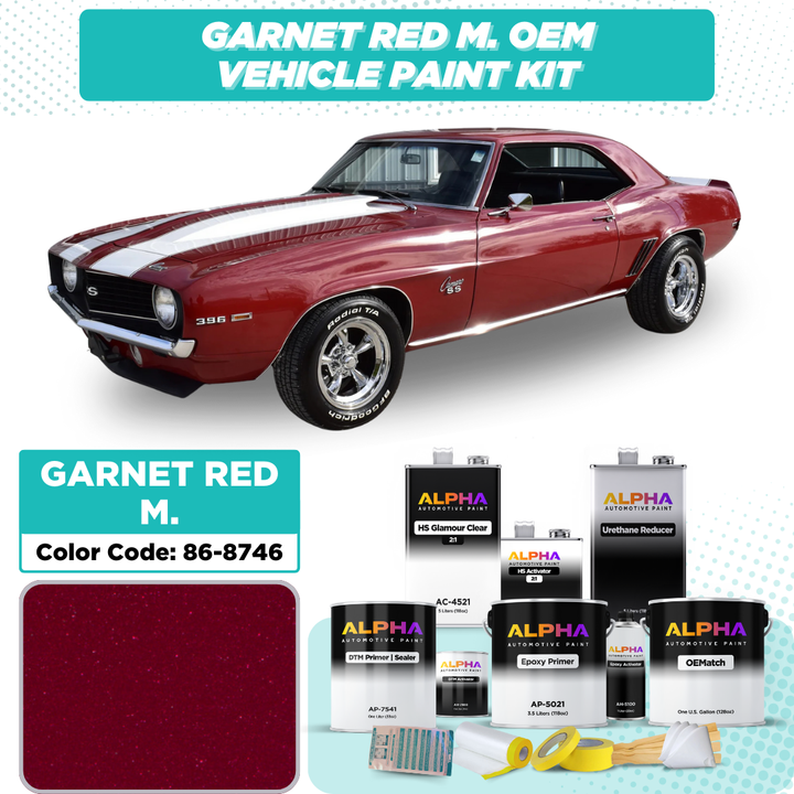 Chevrolet Garnet Red Metallic 86-8746 | OEMatch Vehicle Paint Kit